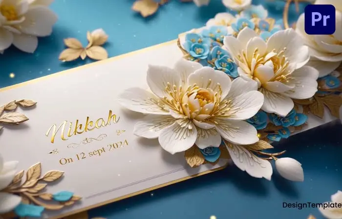Stunning 3D Floral Nikah Invitation Card Slideshow
